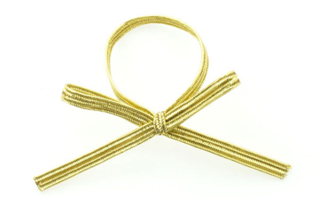 Gold flap metal elastic bow cheap supply