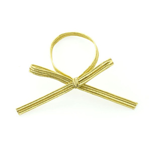 Gold flap metal elastic bow cheap supply