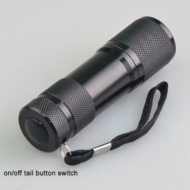 3 AAA batteries ultra violet purple lamp 395nm pet urine stain detector 9 led uv torch light