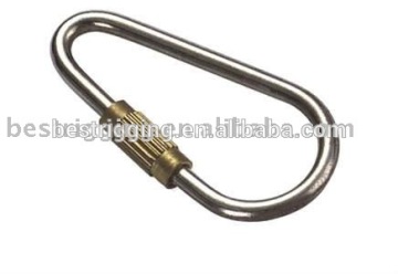 Wholesale Metal Pear Shaped Quick Link produced carabiner hook with screw