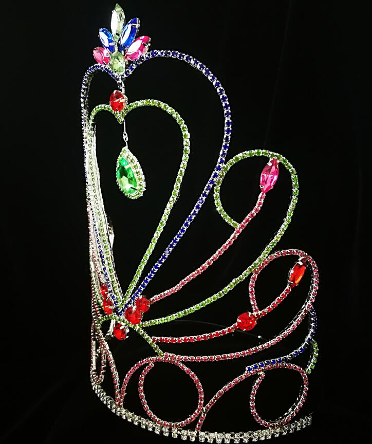 10 Inch Drop Water Pageant Crown Queen Tiara