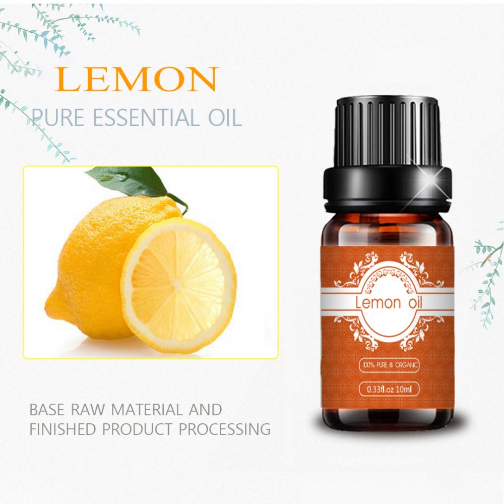 Etiqueta privada Lemón orgánico Limón Aceite de cuidado de la piel