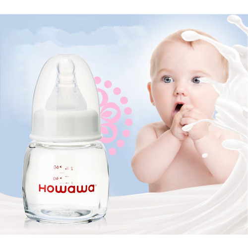 2oz Baby Glass Milk memberi makan Botol Tanpa Pemegang