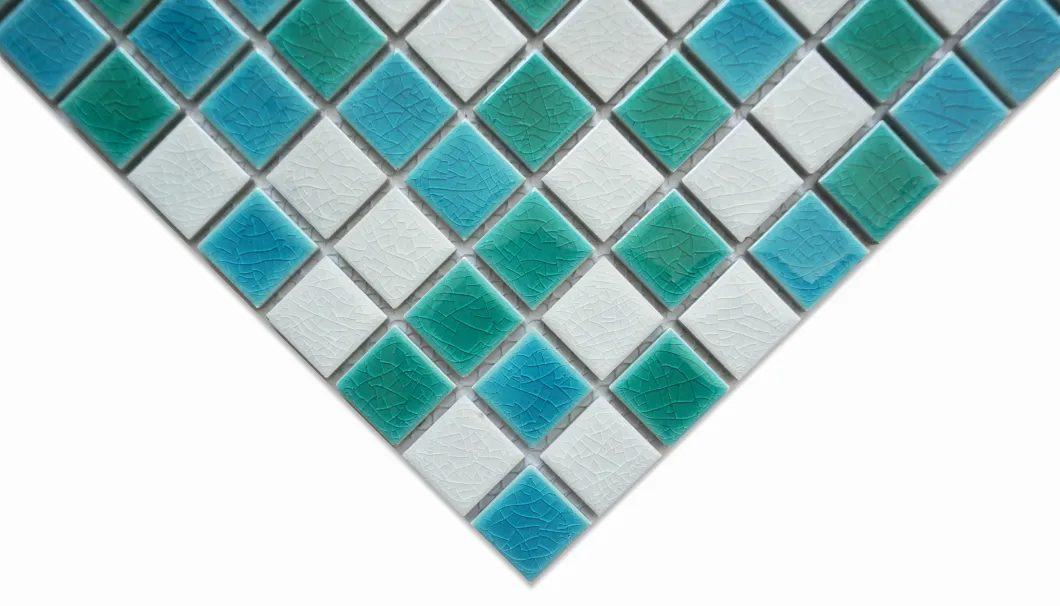 Crackle Glaze Porcelain 6mm Pool Mosaic Tile Porcelain