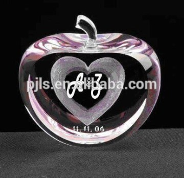 personalized crystal wedding gifts apple , crystal apple wedding favors