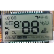 Reloj y temperatura de pantalla LCD positiva TN