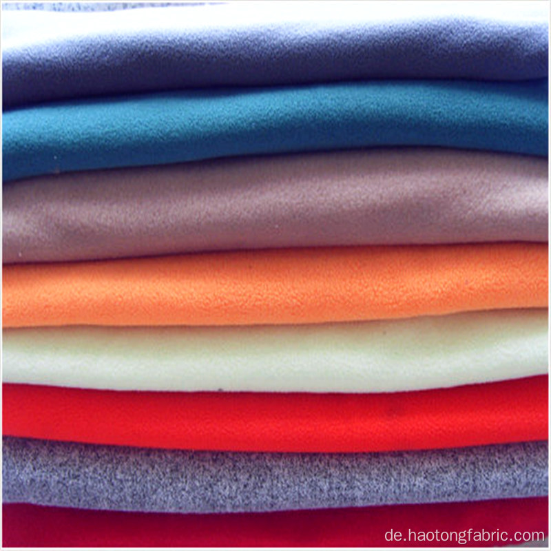 Einfach gefärbter doppelseitig gebürsteter Polar Fleece Jersey Stoff