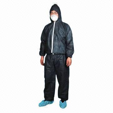 Disposable Protective Nonwoven Work Wear with Elastic Wrists, Waist and Ankles