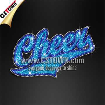 Glitter letters cheer custom iron on transfers