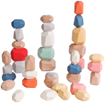 Preschool Learning: Stacking Building Toy Blocks, Sets, Game, Balancing Blocks, Wooden Balance, Stones, Stacking Rocks
