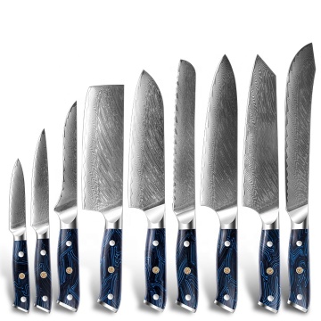 Wholesale Damascus Steel Kitchen Knives with G10 Handles - Customizable Chefs Knives