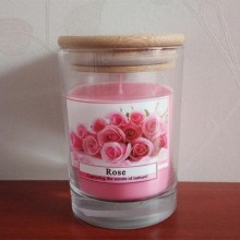 Luxury scented candle in glass jar with lids