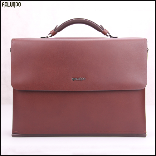 Latest design men custom leather hot sale briefcase