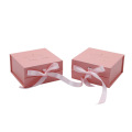 Pink Ribbon Box Custom Jewelry Earring Packaging