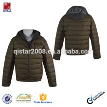 wholesale mens winter nylon jacket with cotton hooded