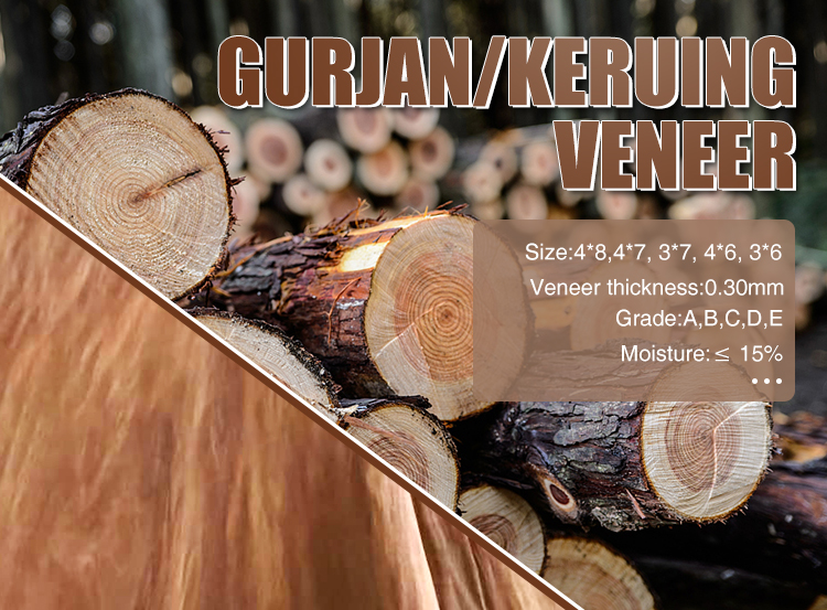 New Design keruing recon wood veneer 0.5mm