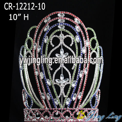 10 Inch Colored Drop Water Queen Tiara