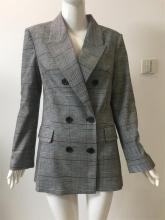 T/R  check double breasted suit