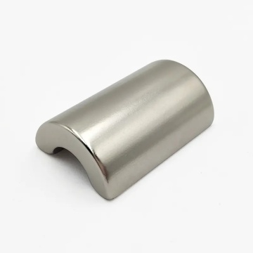 N52 neodymium arc magnet with ni coated