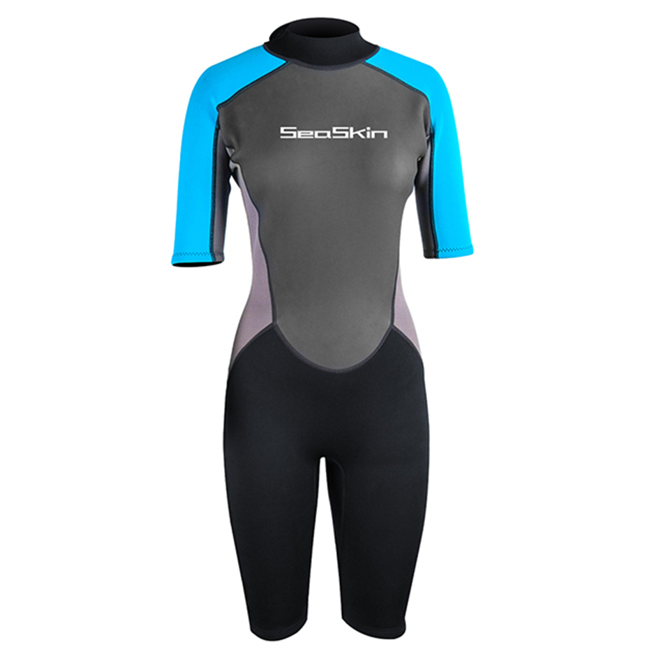 Seaskin 2mm Back Zip Shorty Scuba Dive Wetsuits