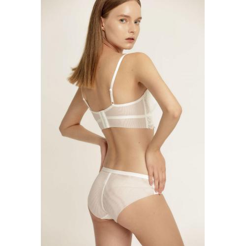 Op voorraad wimperkant bondage push-up bh bikini