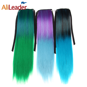 Ombre Synthetic Drawstring Ponytail Hair Extension Hairpiece