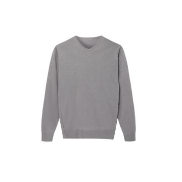 Pull homme tricoté Essential en laine/acrylique à col en V