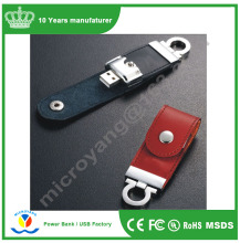 Wholesale Leather usb Flash Drive Fur Key Chain Pendrives 8gb 32gb Commercial Memory Stick 4gb 16gb