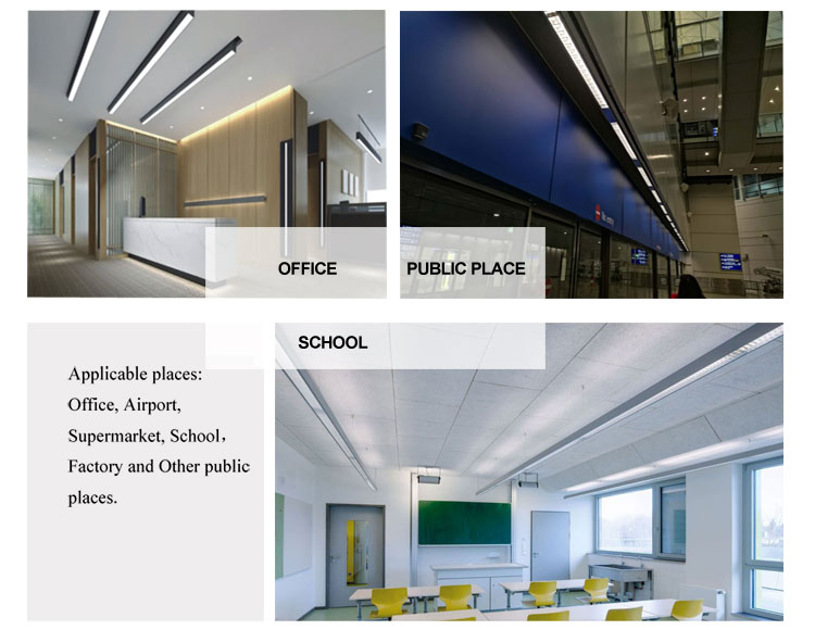 27W Classroom Hanging Suspended LED Linear Light For Office