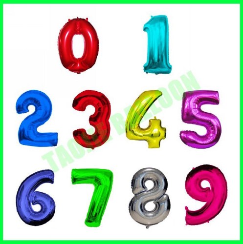 Different Colors foil Number balloon