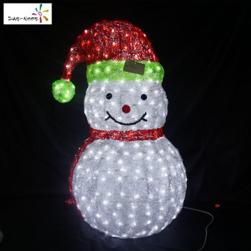 Plastic led christmas snowman decoration light