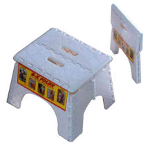 E-Z Foldz folding step stool, made of plastic