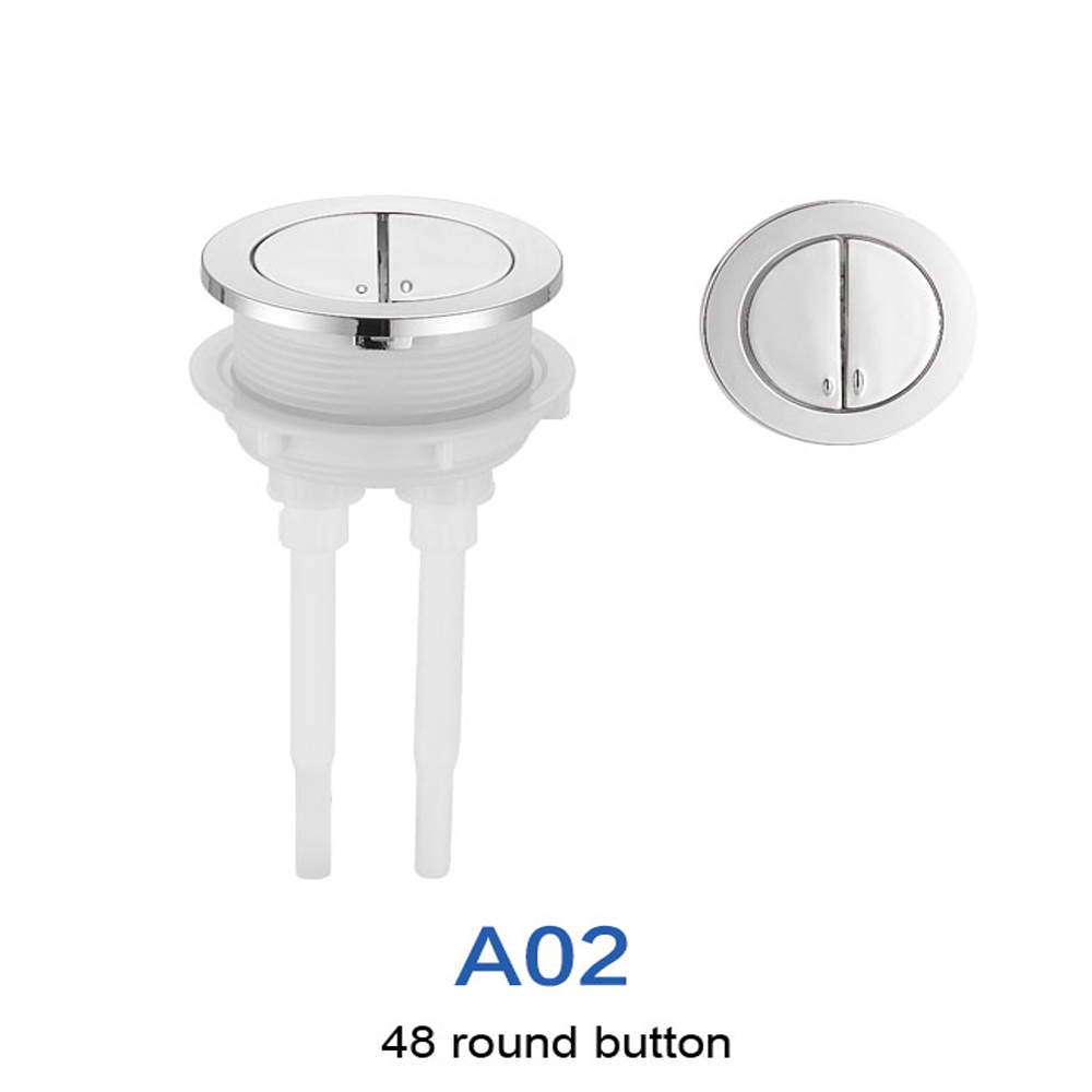 High Standard Chrome Square Toilet Push Button