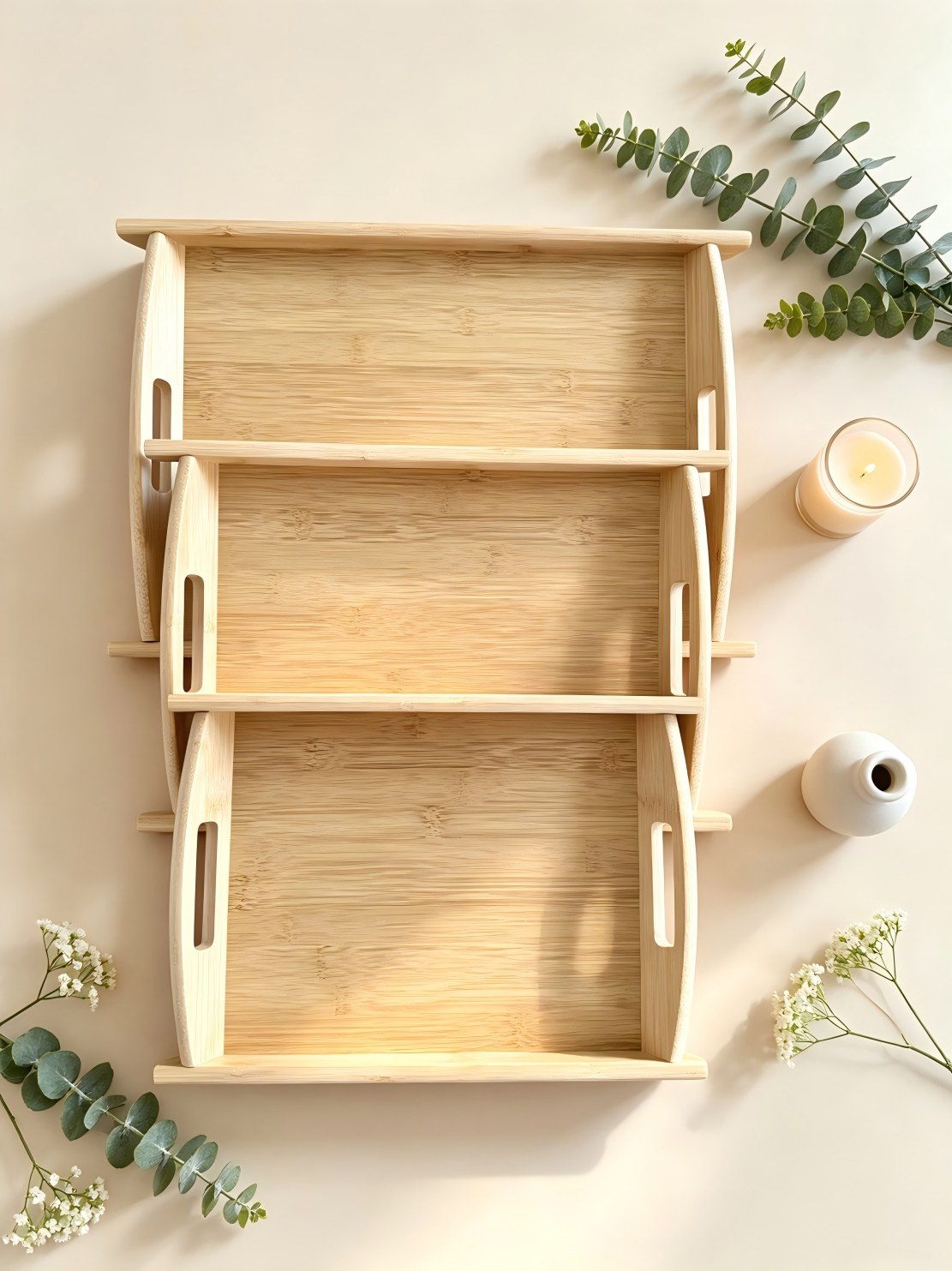Бамбуковый поднос для чая для дома Bamboo Tea Tray for Home