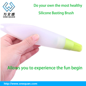 Wholesale Price silicone basting brush with oil dispenser for cooking