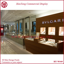 Shopping mall indoor wooden pocket watch display case