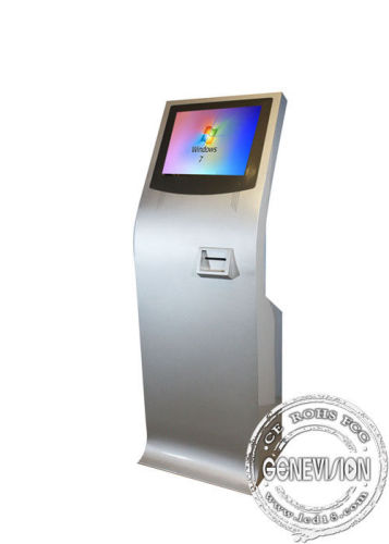 Slim Touch Kiosk Free Standing , All In One With Panel Screen