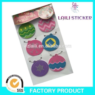 eva sticker for christmas tree decoration,eva sticker with chain