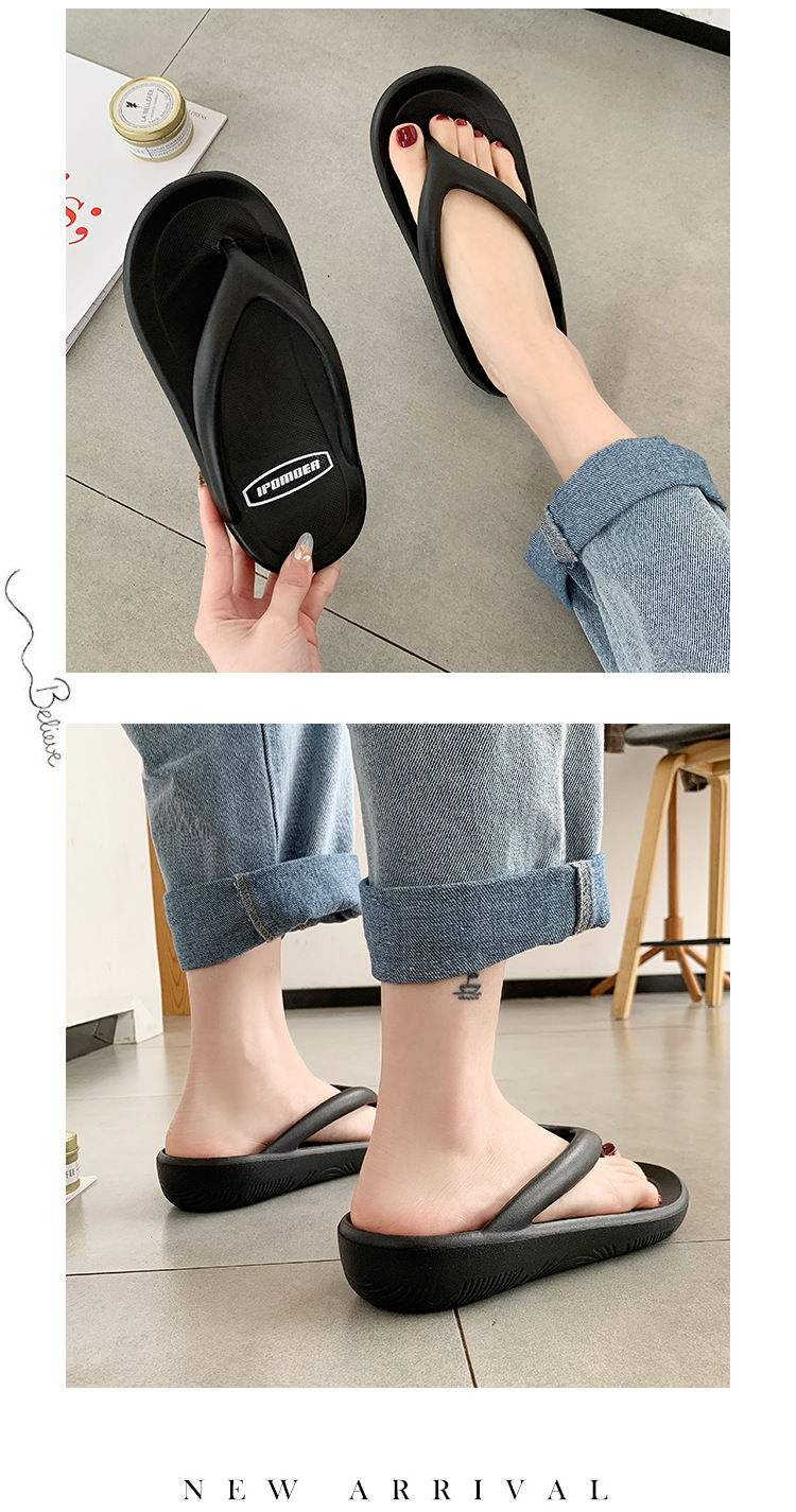 2021 summer causal Flip Flop Slipper Beach Outdoor Slipper women Platform shoes slipper PVC Women Flip Flop