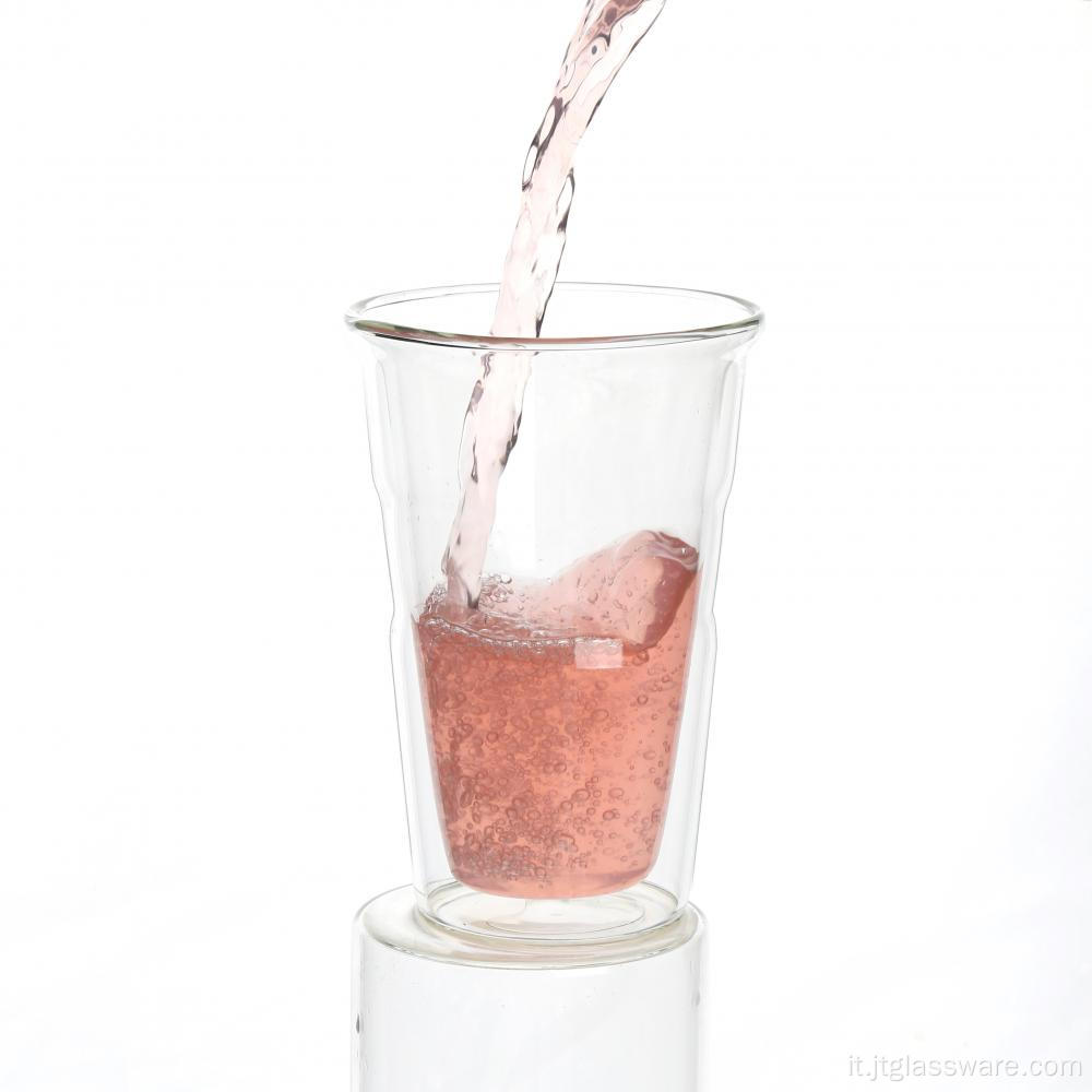 Tazza di sublimazione della tazza di vetro trasparente di vendita calda