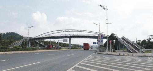 Pedestrain steel bridge of Shenzhen