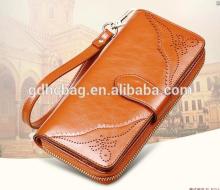 2015 new style zipper purses long pu wallets for ladies