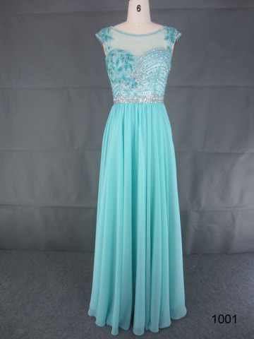 Beaded Decadence Illusion Evening Dress