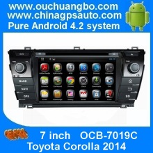 Ouchuangbo Android 4.2 DVD GPS Navi Radio Player Toyota Corolla 2014