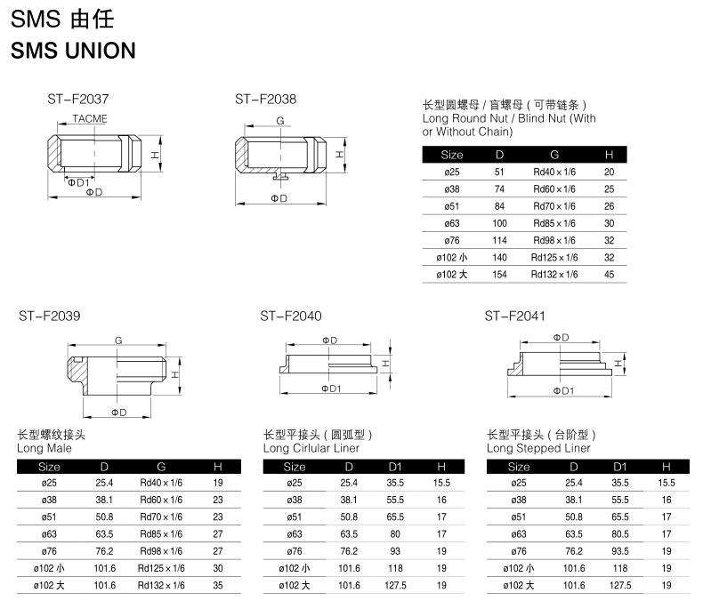 Food Grade Sanitary EPDM Gasket Stainless Steel Union