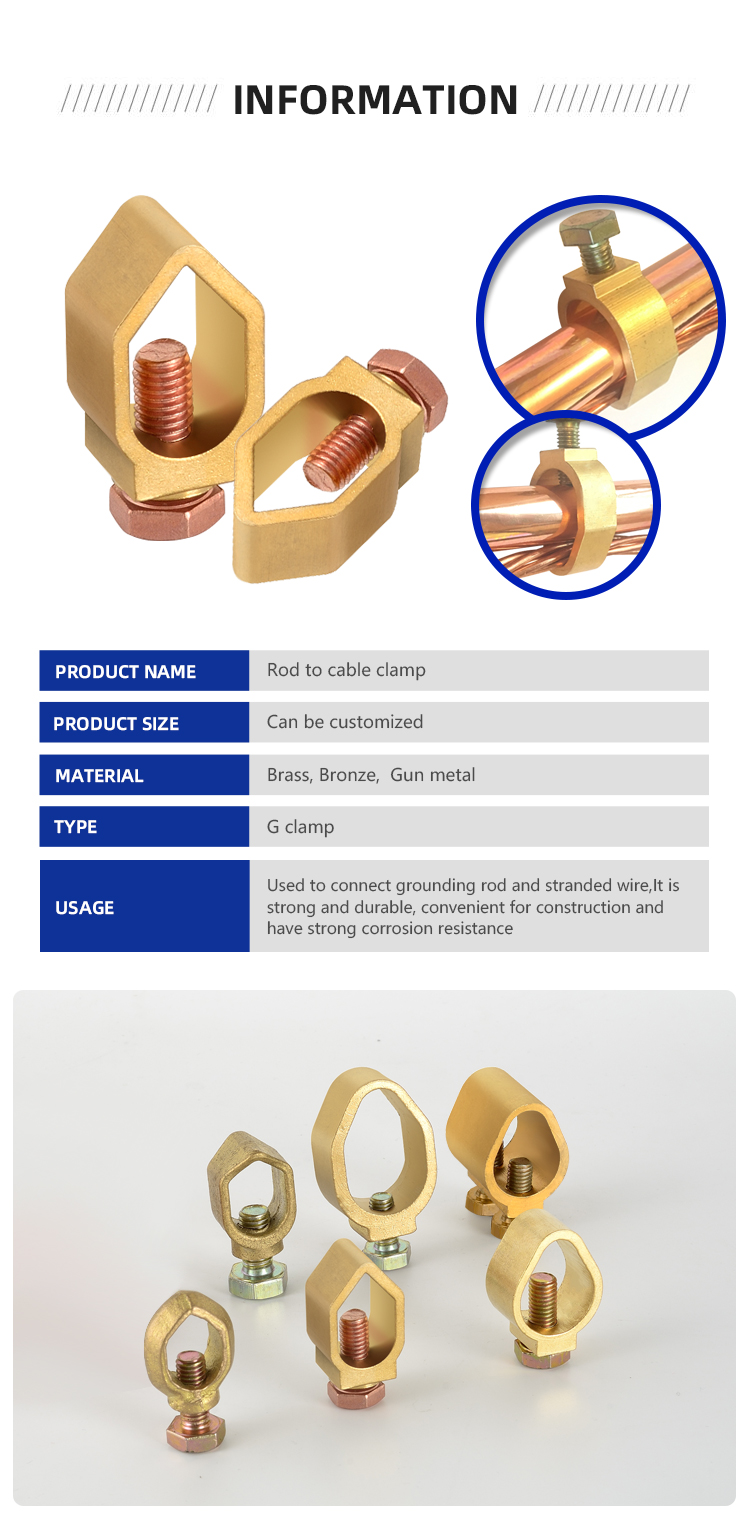 ZKER brass cable clamp made in china exothermic welded earthing accessories connector