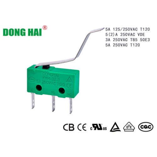 Tipo común del microinterruptor subminiatura