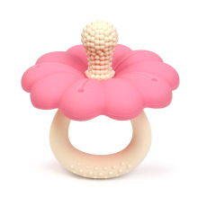 Flower Shaped 2-in1 Silicone Teether & Teething Pacifier