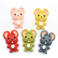 Cartoon Mouse Flatback Resin Crafts Artificial Animal Decoration Kawaii Keychain Ornament Handmade Art Decor
