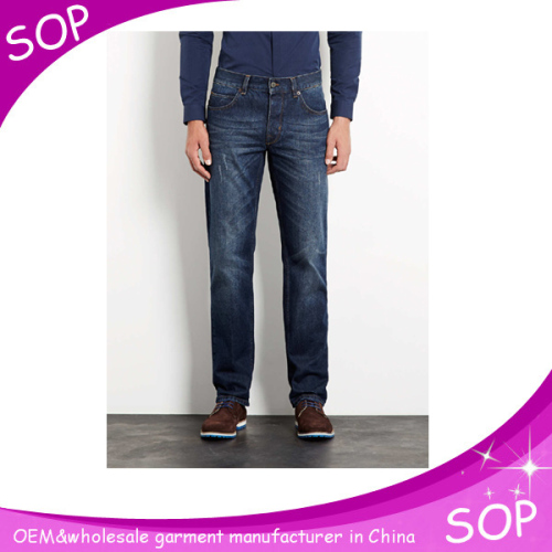 Men jeans back pocket design trousers cotton slim mens denim jeans